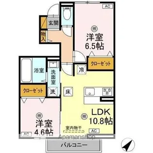 フォレストウッド B棟【1階】の間取り