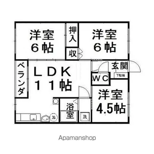 コンフォートK【1階】の間取り