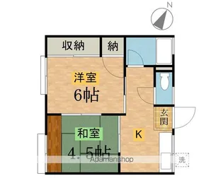 シティハイム【201号室】の間取り