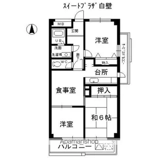 愛知県名古屋市東区白壁2丁目【マンション】の間取り