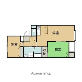 アビエスサカモト【102号室】の間取り