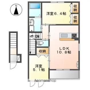 プレシオーザ【2階】の間取り
