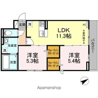 メゾン ド フルール【2階】の間取り