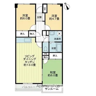 サンハイツ21【4階】の間取り