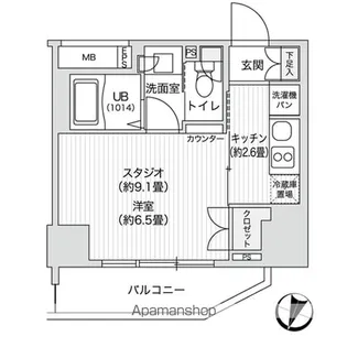 レジディア笹塚Ⅱ【8階】の間取り