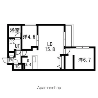 オリヴィオ南15西8【2階】の間取り
