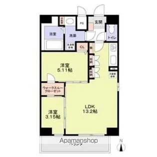 クレストタワー栄【14階】の間取り