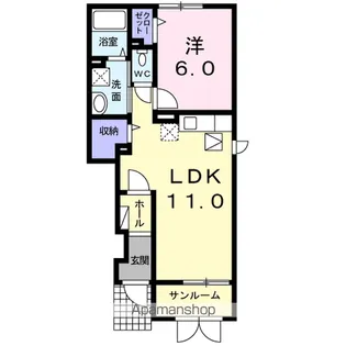 ラフレシール B【1階】の間取り