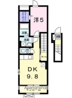 RIVERSIDE泉【202号室】の間取り