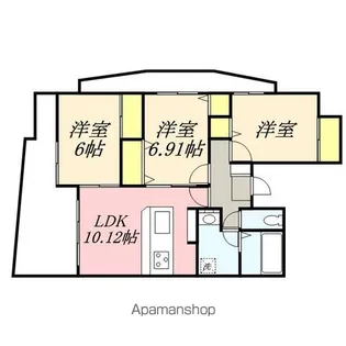 中央ハイツ海老塚【A3号室】の間取り