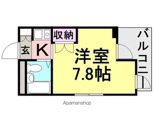 ジョイフル北武庫之荘【104号室】の間取り