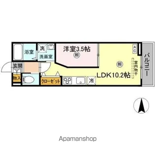 ジオ旭ケ丘【2階】の間取り