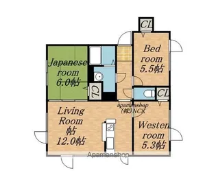 フローラ【2階】の間取り