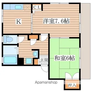 コモンシティ福沼 E棟【2階】の間取り