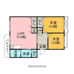 パストラル板倉B【1階】の間取り