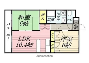 マンションせせらぎ【203号室】の間取り