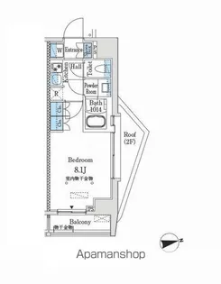 市谷仲之町ビューアパートメント【9階】の間取り
