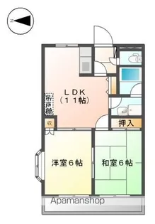 コスモヒルズ【206号室】の間取り
