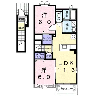 リーベ荒尾 Ⅰ【2階】の間取り