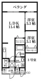 MODERN PALAZZO 大名【4階】の間取り