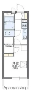 レオパレスリヴィエール【210号室】の間取り