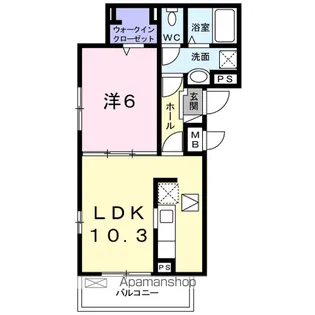 サニールーチェ 千波【1階】の間取り