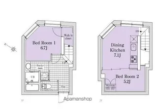 オーキッドレジデンスYOYOGI EAST(旧EXAM代々木)【1階】の間取り