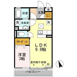 ソレイユ渚【1階】の間取り