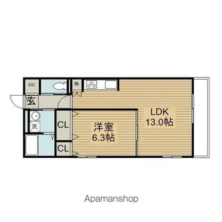 ミモザハウス【303号室】の間取り