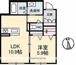 ベレオシンフォニー【1階】の間取り