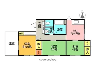 丸亀市土器町東1丁目戸建【1号室】の間取り