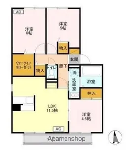 フラワーハウス【2階】の間取り