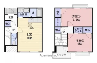 滋賀県長浜市宮司町【テラスハウス】の間取り