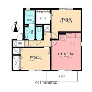ルミエールSOGA【1階】の間取り