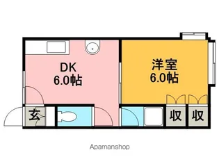 メゾンパシフィックヒルズ【202.号室】の間取り