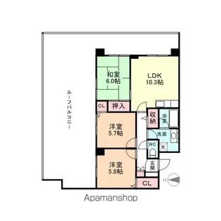 ダイアパレス南田町【904号室】の間取り