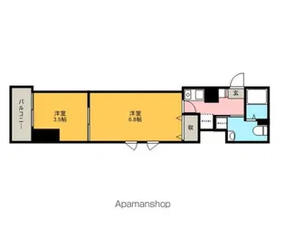 アクシーズタワー大門町【406号室】の間取り