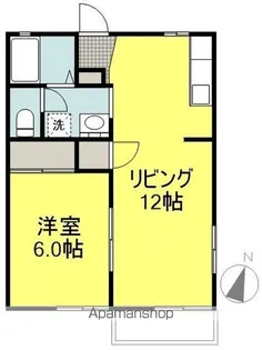 ハイツ玉穂【202号室号室】の間取り