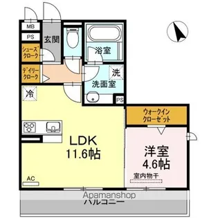 M&Mルコネッサンス【3階】の間取り
