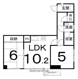 三共ユタカビル【3階】の間取り