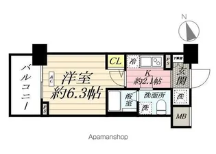 プラウドフラット鶴見Ⅱ【9階】の間取り
