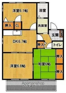フラワーポテト正弥Ⅱ【2階】の間取り