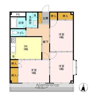 ブライトシャイン【4階】の間取り