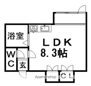 アーバンコート東札幌IIIA【3階】の間取り