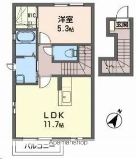 シャーメゾンラリックスクローネ【2階】の間取り