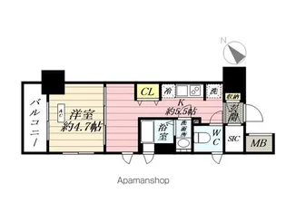 エステムコート横濱反町【506号室】の間取り