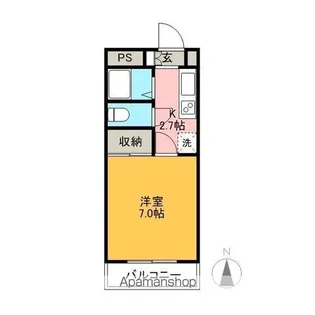 ブラウンハイツ表町【4-A号室】の間取り