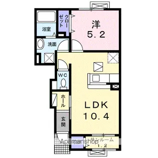 アミューズ Ⅲ【1階】の間取り
