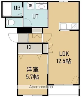 メープルコートネクスト【402号室】の間取り