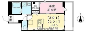 MAISON BLANCHE NAGAI【301号室号室】の間取り